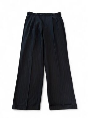 George Pinstripe Pleated Dress Trousers